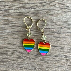HAND CRAFTED PRIDE EARRINGS Pink Blue Mint Green Yellow Orange Red